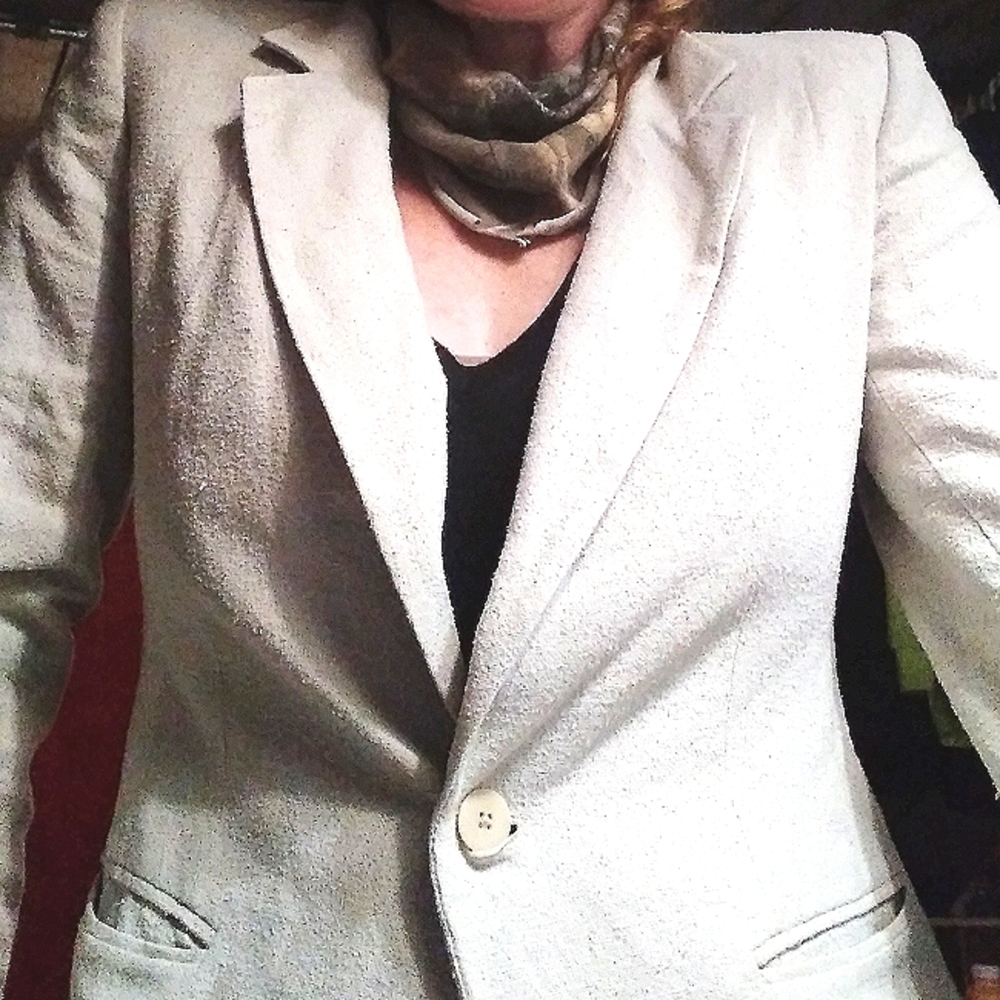 Nordstrom 100% Silk Shell Button Front Blazer ; - image 1